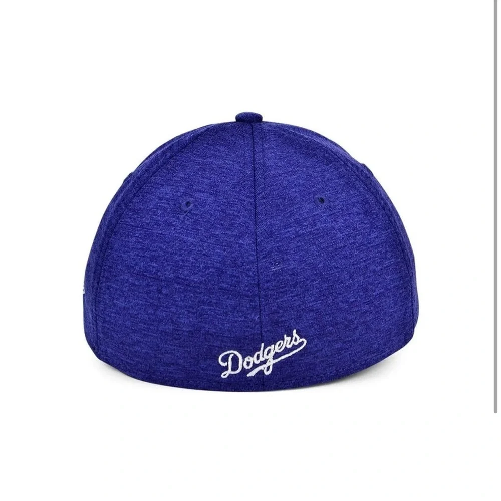 NEW ERA 39thirty Los Angeles Dodgers Hat Cap Blue Tri-Stripes Dual Logo Size S/M